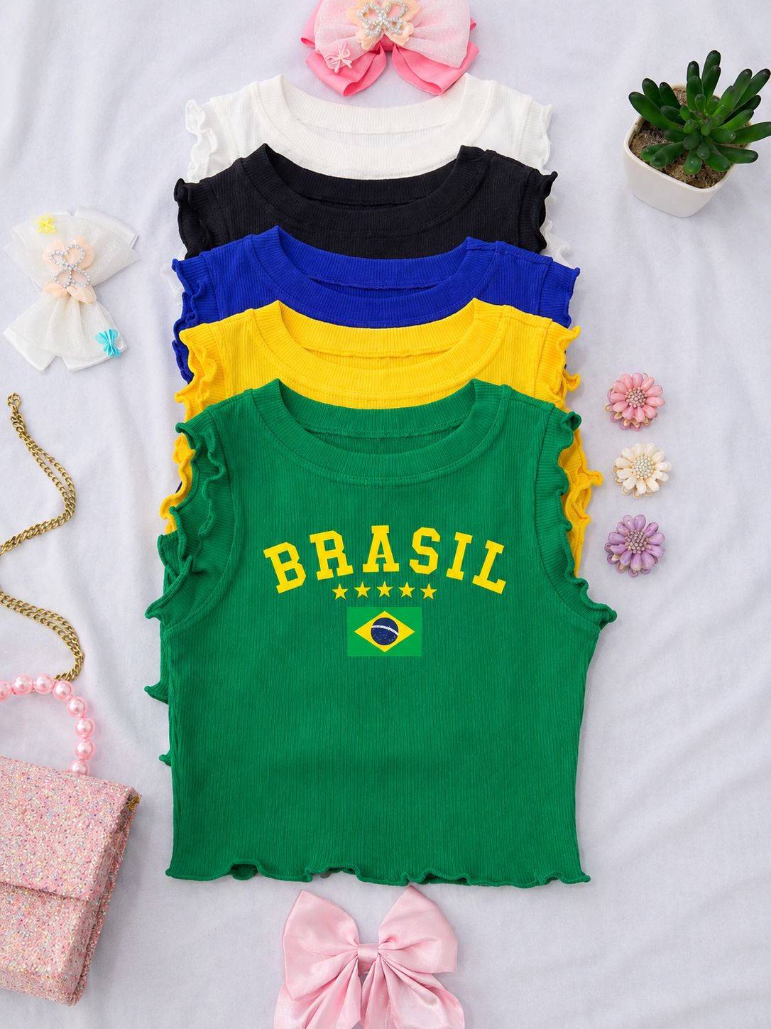 REGATA verde  BRASIL - ESTRELAS VERDE