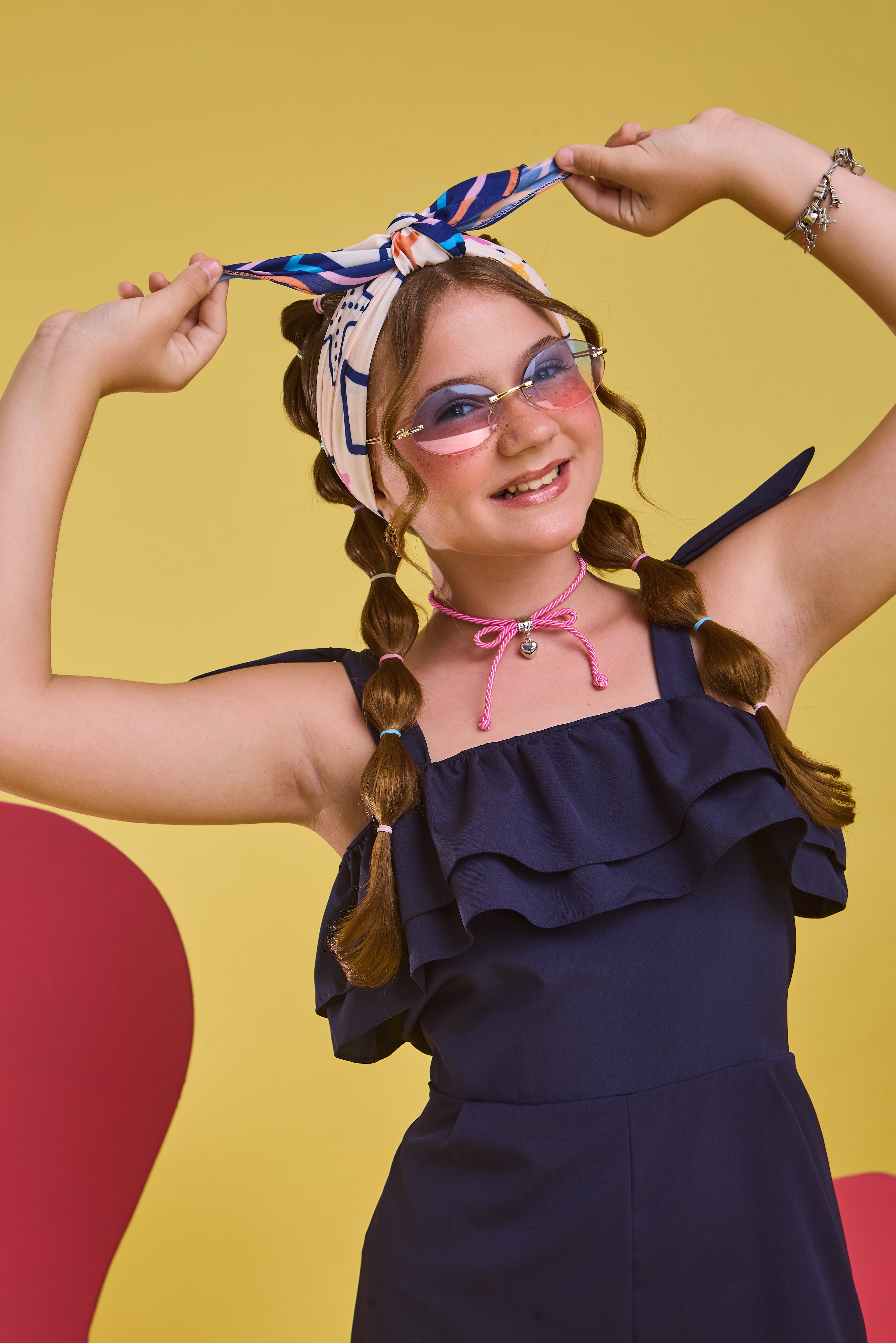 Macaquinho com lenço- Marinho