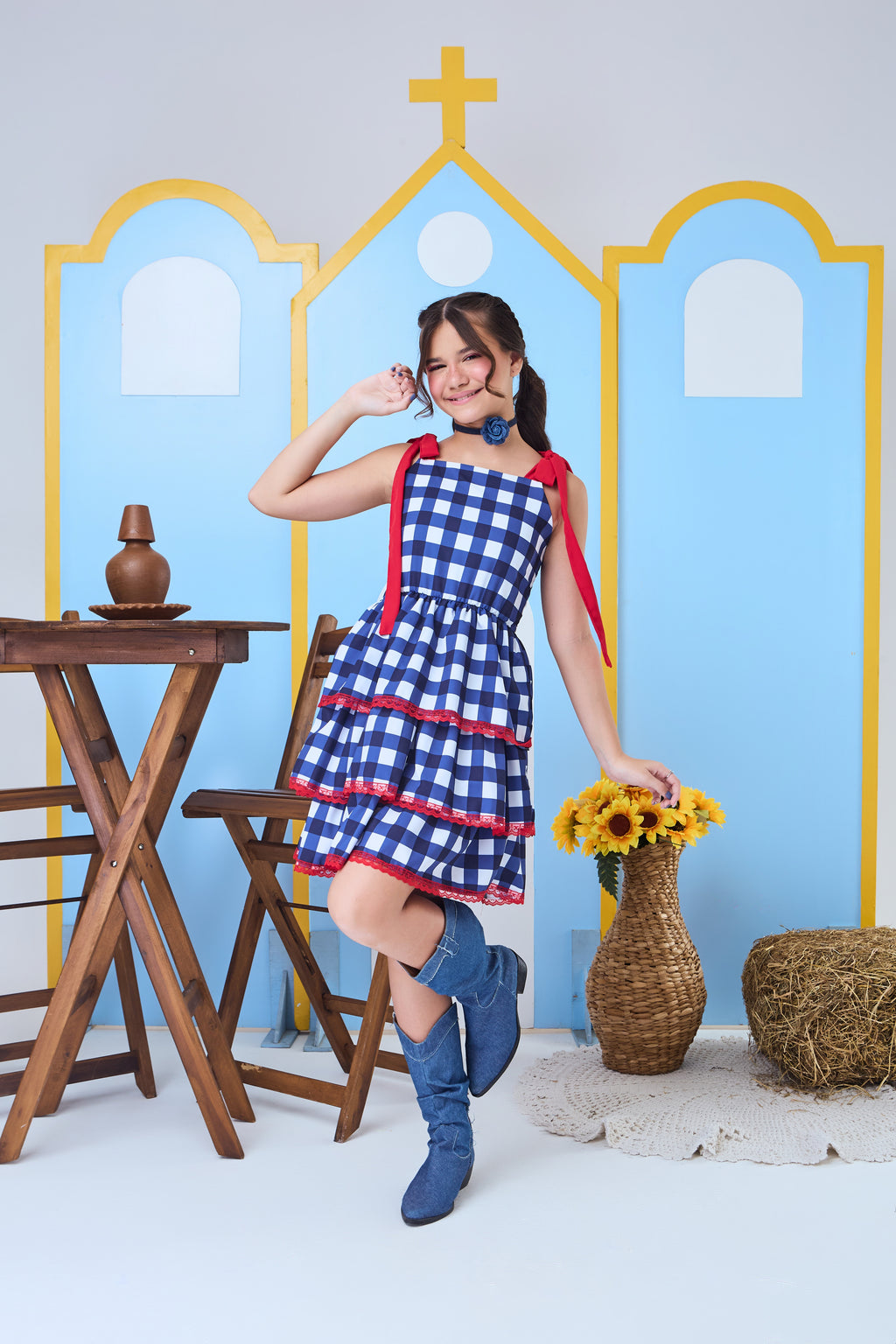 VESTIDO ANALU azul