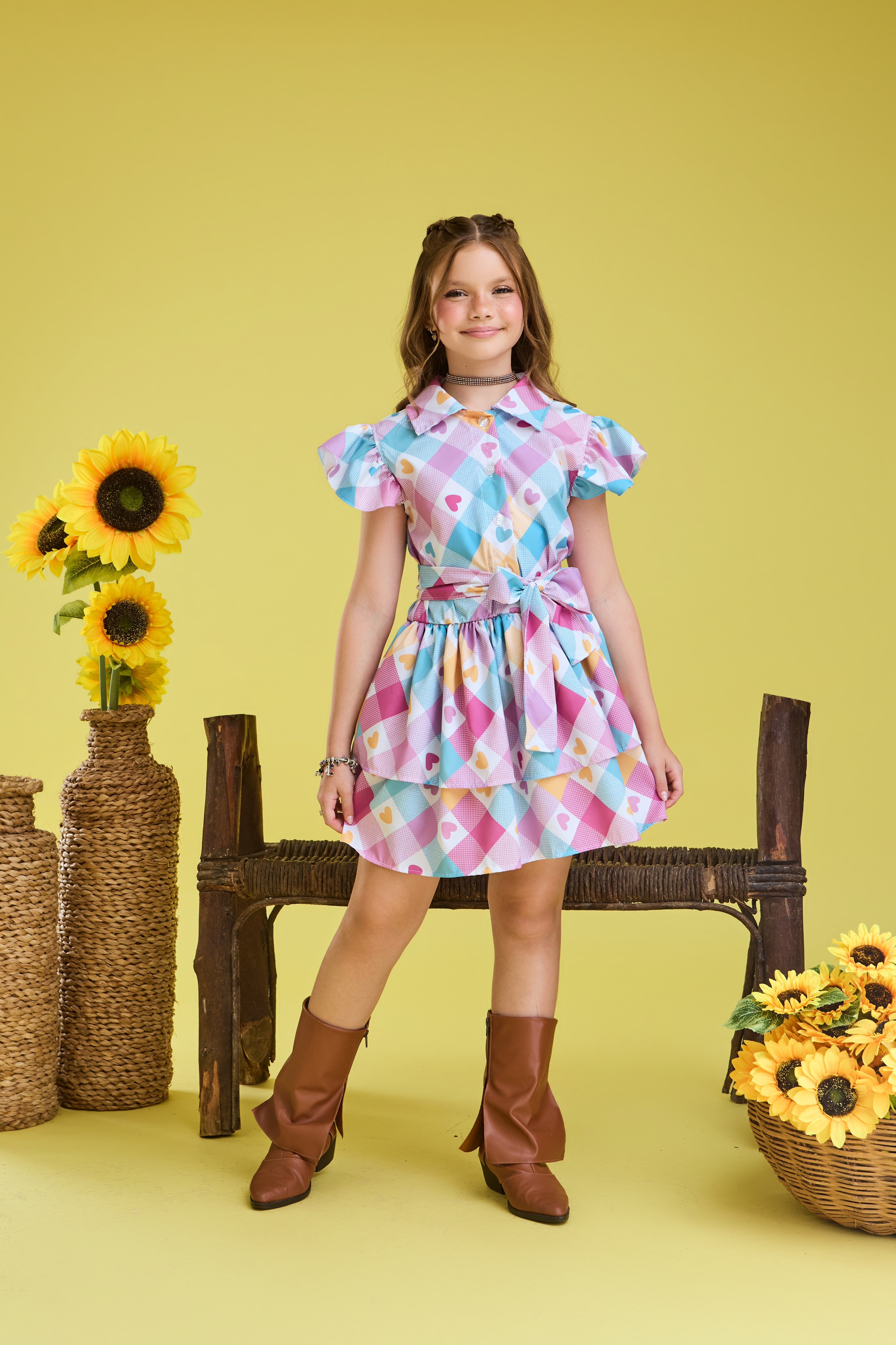 VESTIDO ESTER CORAÇOES