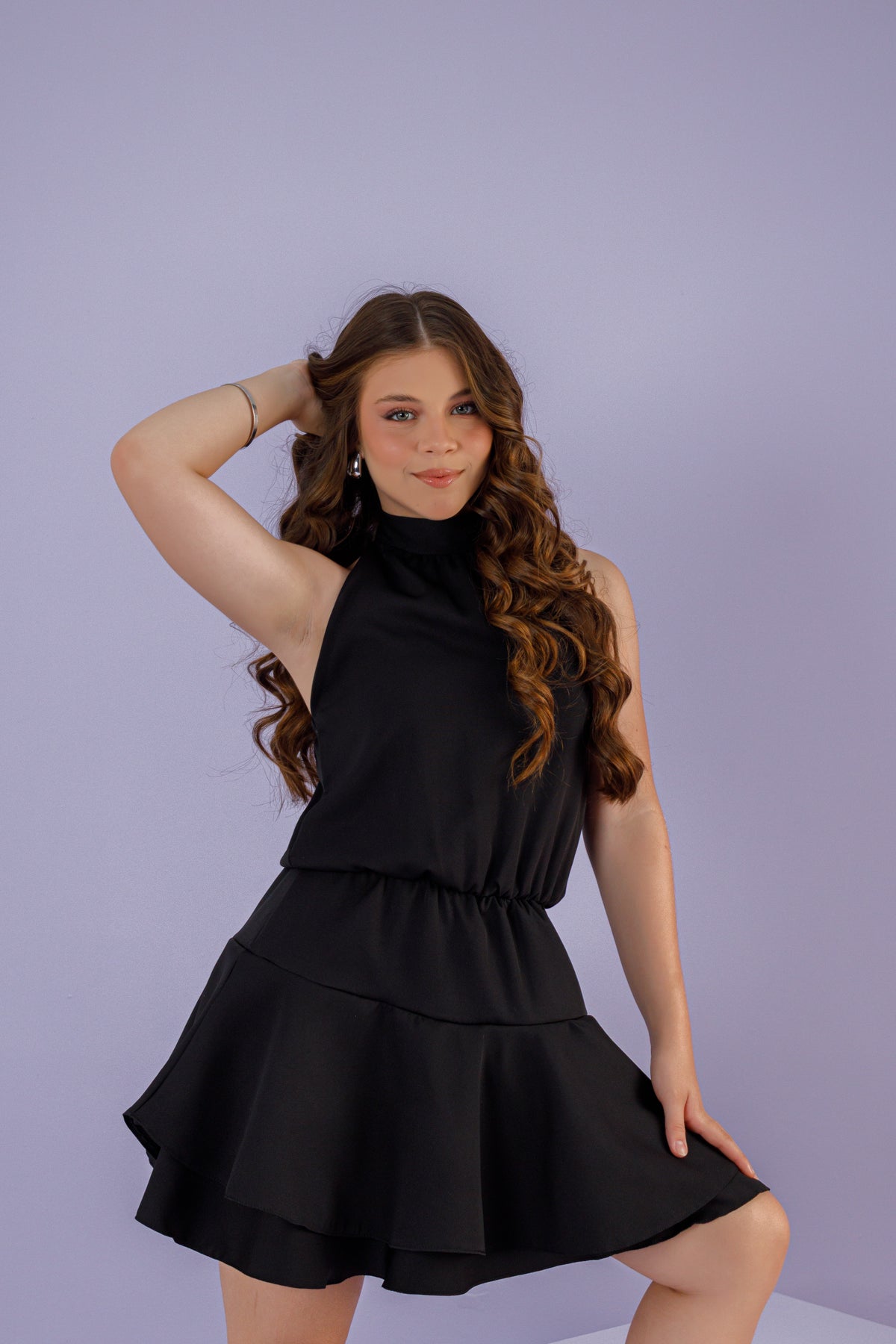 Vestido Mirela teen preto