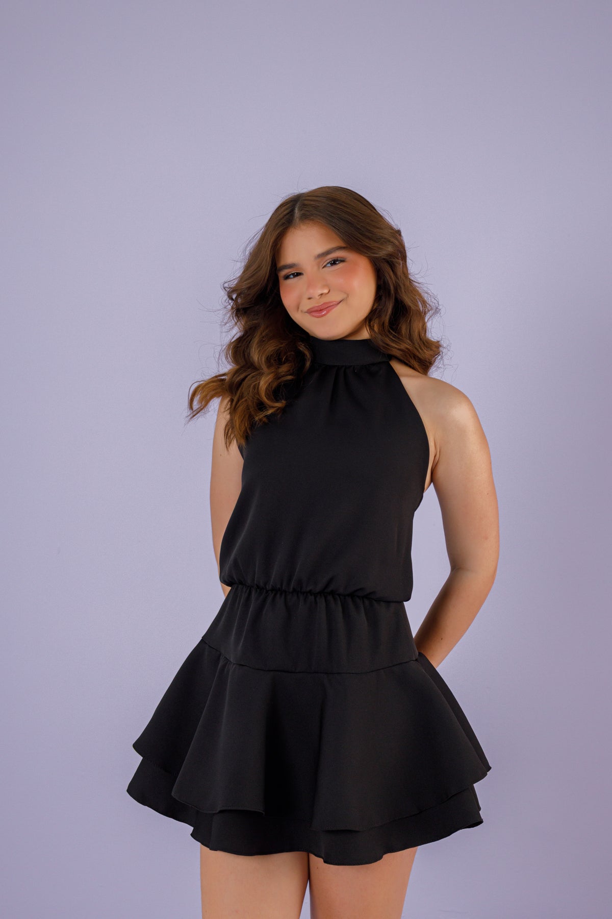 Vestido Mirela teen preto