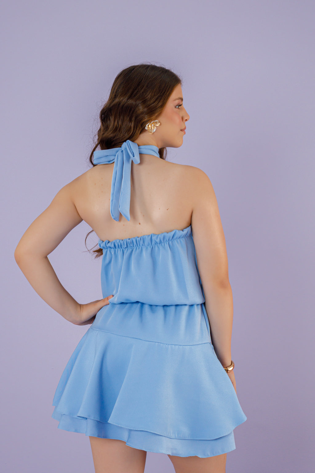 Vestido Mirela teen azul