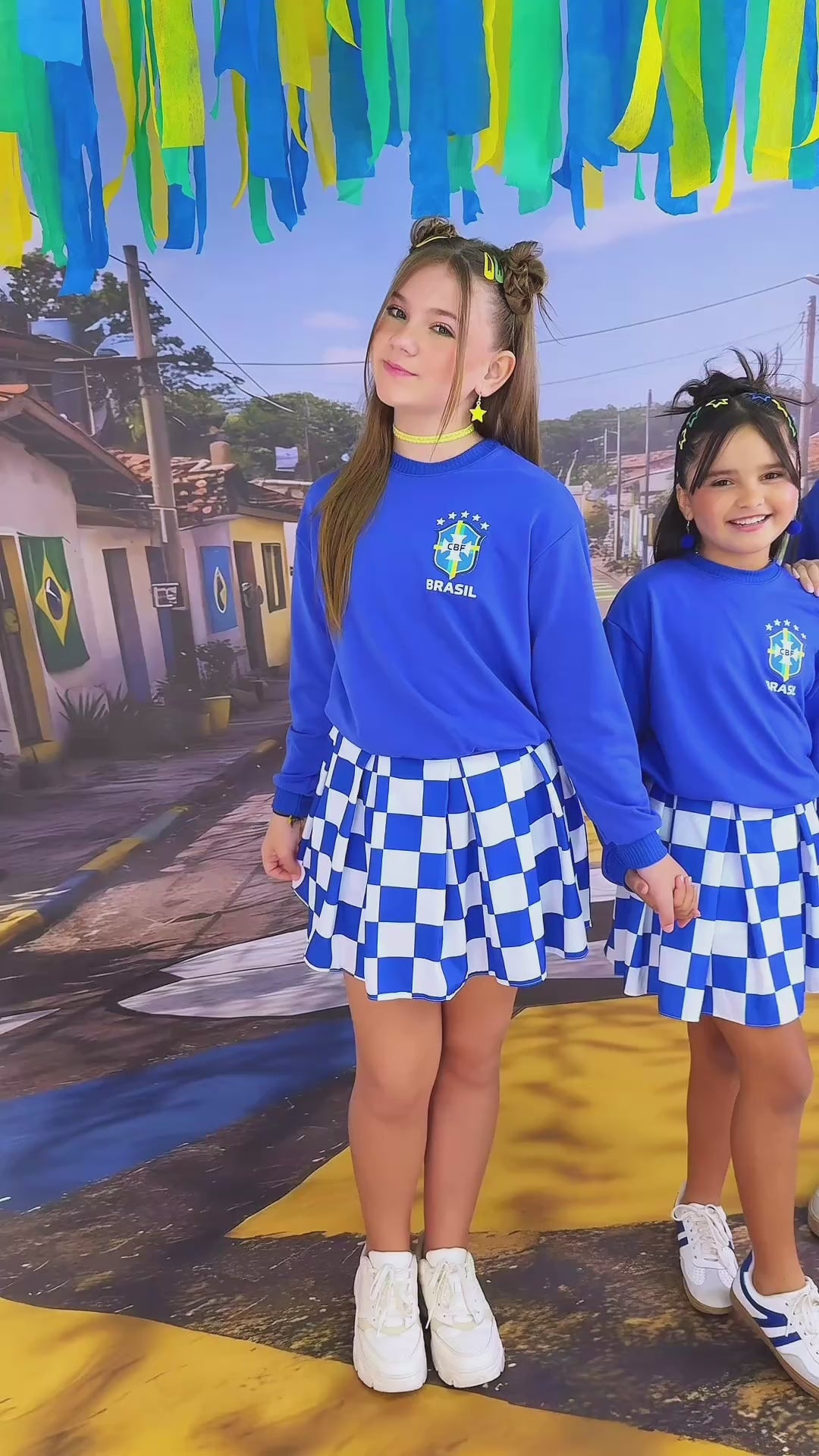 Conjunto Kiara Azul Brasil 🇧🇷💙