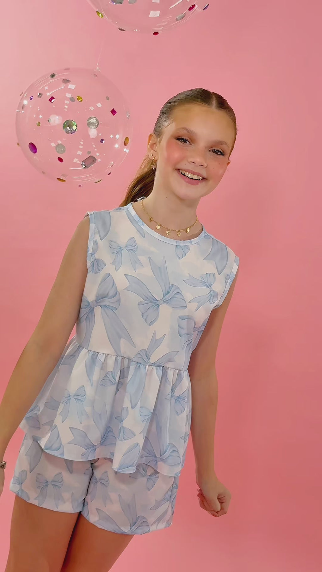 Conjunto Alana Laços Azuis