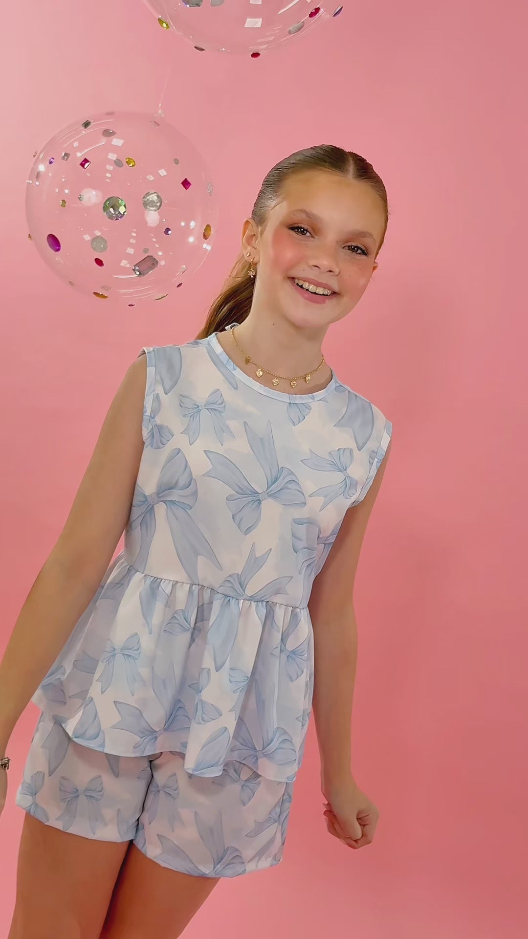 Conjunto Alana Laços Azuis